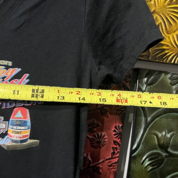 Harley-Davidson Key West V-Neck T-Shirt Black (Size Medium) - Picture 6 of 8